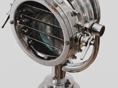 Nautical Spot Light Tripod Floor Lamp 3D model