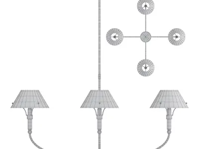 VISUAL COMFORT Turlington Arched Chandelier 3D model