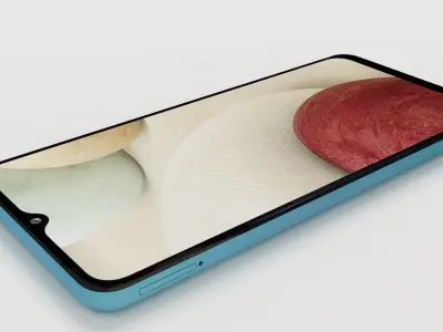 Samsung Galaxy A12 blue 3D model