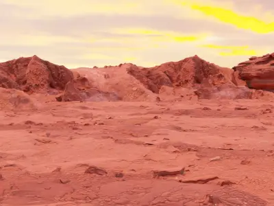 Mars Ground Realistic with Textures Cheap Complete  3D model
