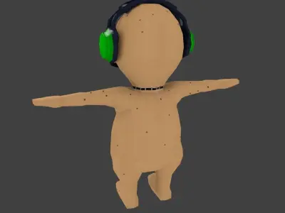 Low poly Voodoo Doll    Low-poly 3D model