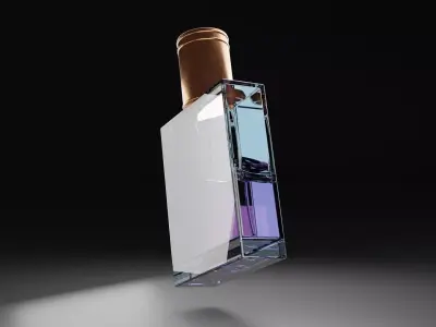 Premium Glass Perfume Bottle Low-poly 3D model