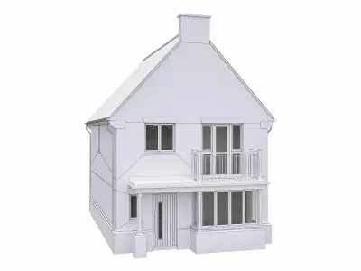 Neighborhood Houses P25 Low-poly 3D model
