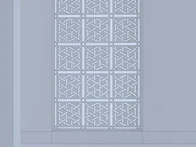 3d screen window with pattern Low-poly 3D model