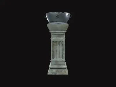 Medieval Torch V23 Low-poly 3D model