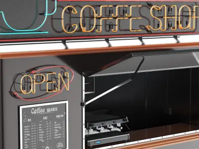 Detailed Coffee Truck 