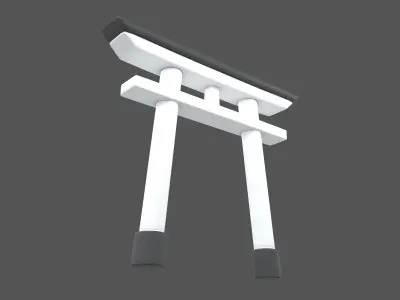 Torii v1 002 Low-poly 3D model