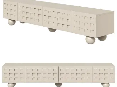 Japandi Style TV Stand 3D model