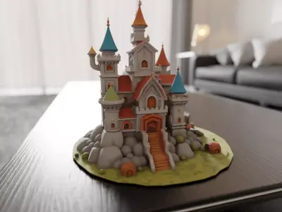 medieval castle 3D print model purchase