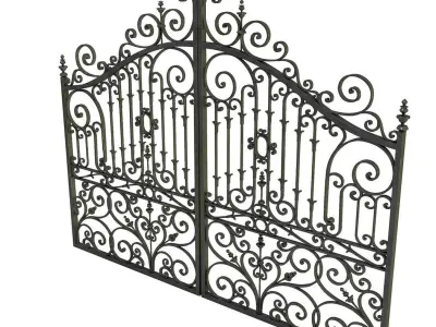 Ornate Cast Iron Gates 3D model
