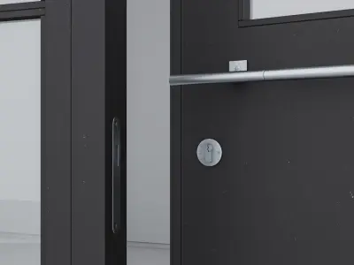 Aluminium door 232 3D model