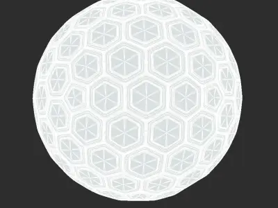 Sci-fi Hexa Sphere 3D model