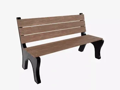 Park Bench 05 Low-poly 3D model
