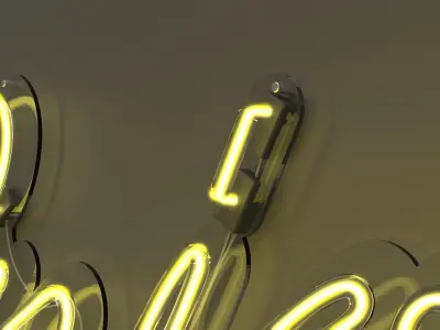 Enjoy - Neon Sign 3D model