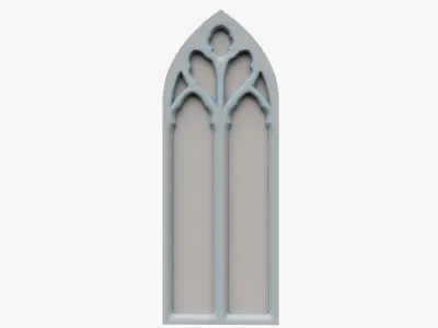 Medieval window Low-poly 3D model
