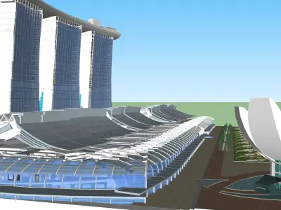 Marina bay sands Singapore 3D model