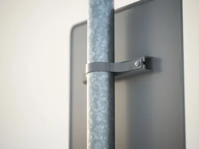 Road sign set 3D model