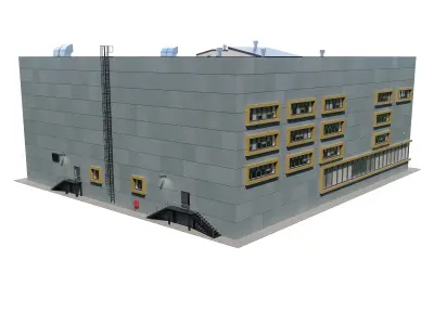 Administration building V2 3D model
