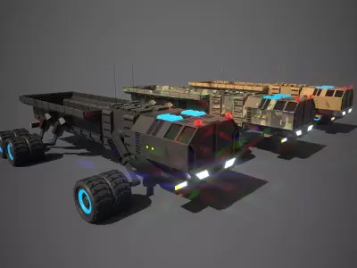 Rover Four Low-poly 3D model