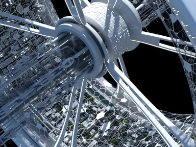  Futuristic Space Colony B 