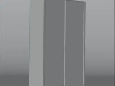 HOME Wardrobe with 2 sliding doors 3D Model Low-poly 3D model