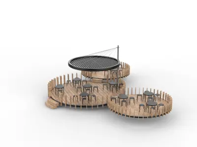 Summer terrace 3D model