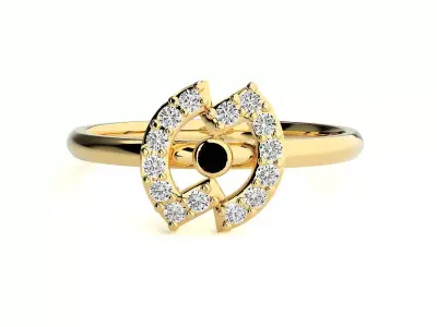 Women ring 3D print model 77