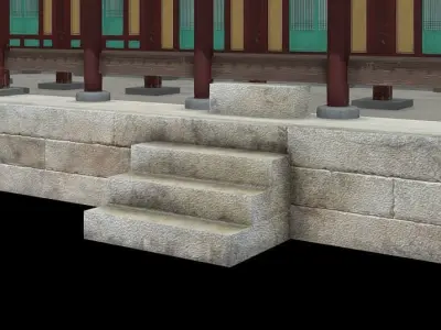 Korean Traditional House - OnonHouse - OnOnSa Low-poly 3D model