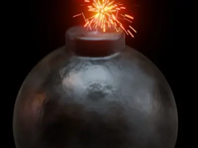 Rounded Bomb-Animated 3D model