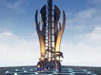 scifi antana 3D model