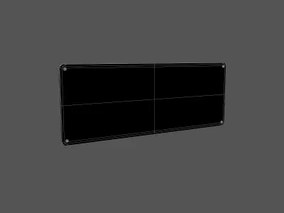 High Voltage Chinese Version Sign v1 001 Low-poly 3D model