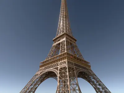Eiffel Tower High detailed 3D model 3D model