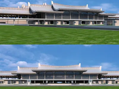 XiaMen railway Station 3D model