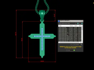 Cross Light Gold 4CP035 3DM STL 3D print model purchase