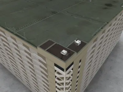 EDDF Building 5 Low-poly 3D model