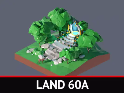 land 60A Low-poly 3D model
