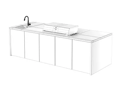 Modus Outdoor Kitchen Comp2 3D model