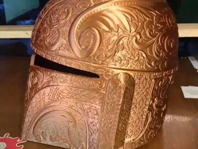 Deluxe Mandalorian Helmet 3D Print Ready 3D model