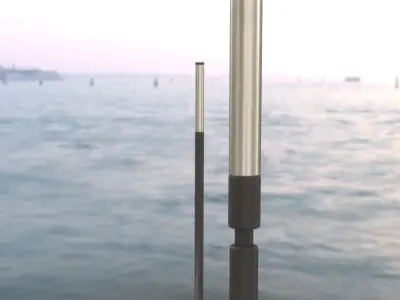 Street Light 10 Basic Low-Poly 535mm Low-poly 3D model