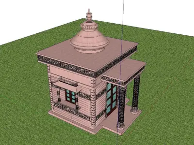 Architecture-Religion-God-Culture-Temple-0275 building with o... 3D model