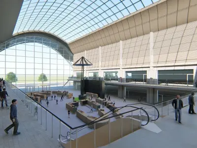 Market hall 3D model purchase