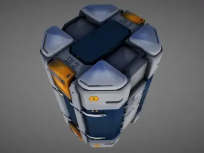Sci Fi Container 01 Low-poly 3D model
