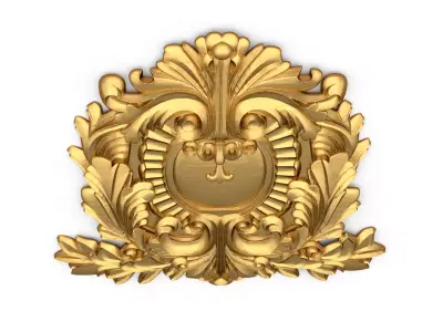 Cartouche classic decorative ornament cnc 3d printing stl 09 3D print model purchase