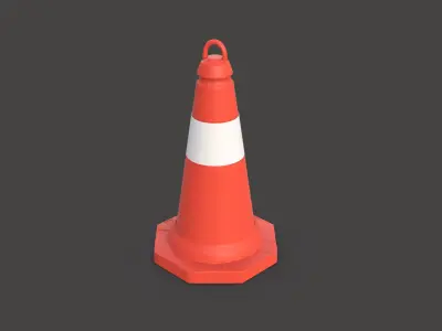 Prop96 Traffic Cone Low-poly 3D model