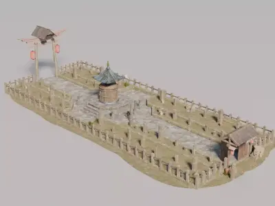 Traditional Japanese House 8 3D model