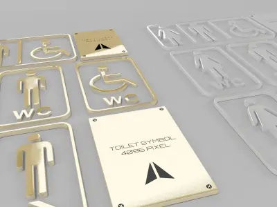 Toilet Symbol 3D model