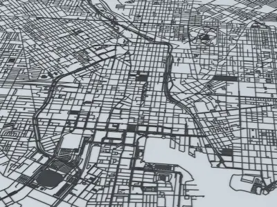 Baltimore Road Network and Streets 3D model