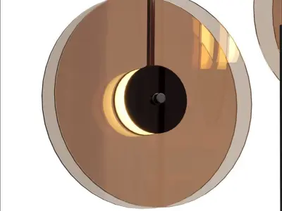 Yon Glass Pendant Lamps Low-poly 3D model