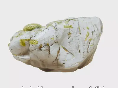 Jagged Moss-Covered Rock Terrain model pack Low-poly 3D model