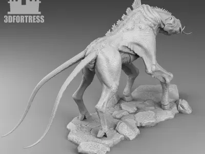 Alien horse 3D print model